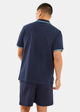 Load image into Gallery viewer, Nautica Competition Aster 1/4 Zip Polo Shirt - Dark Navy - Back