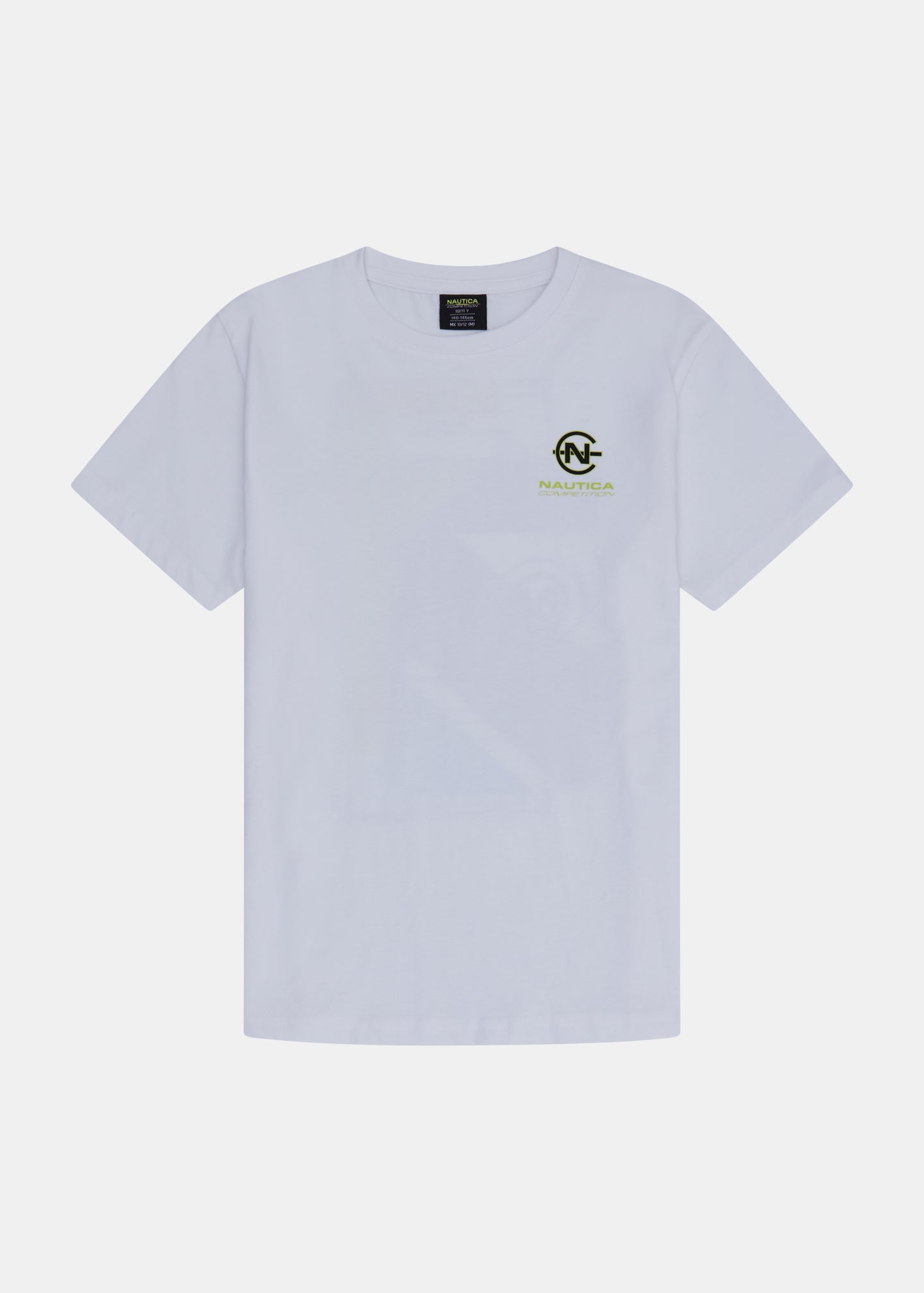 Buy Nautica kids boy crew neck long sleeve brand logo t shirt white Online