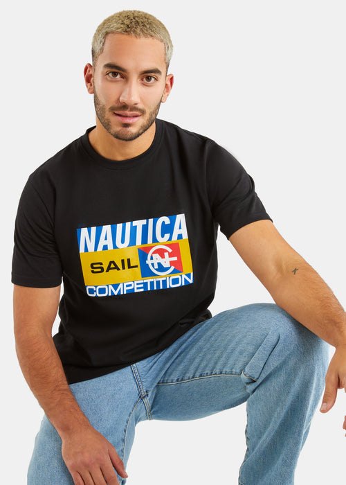 Nautica Competition Pilton T-Shirt - Black - Front