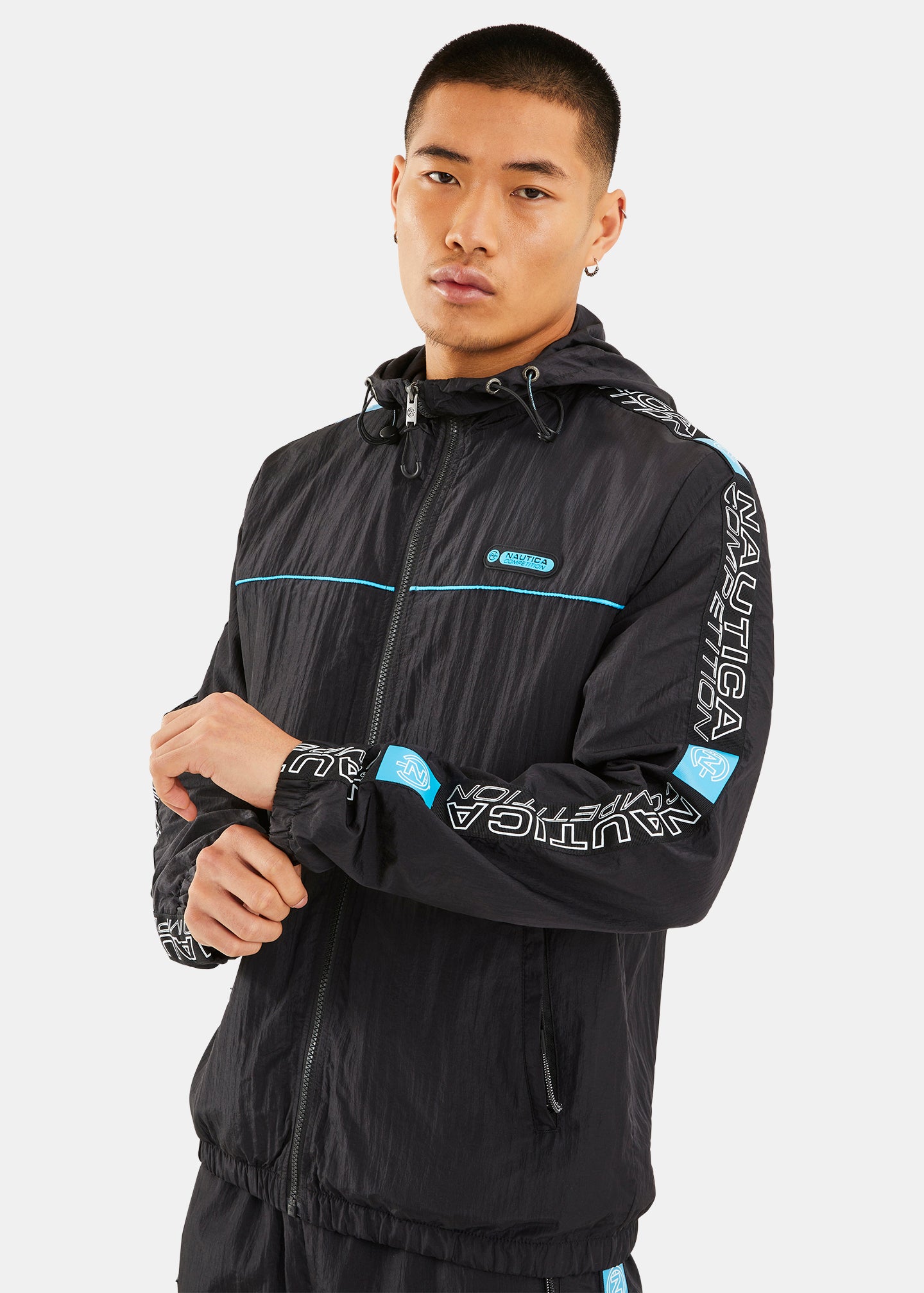 Nautica Competition Austin Track Top - Black - Front