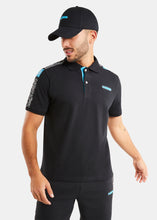 Load image into Gallery viewer, Nautica Competition Declan Polo Shirt - Black - Front 