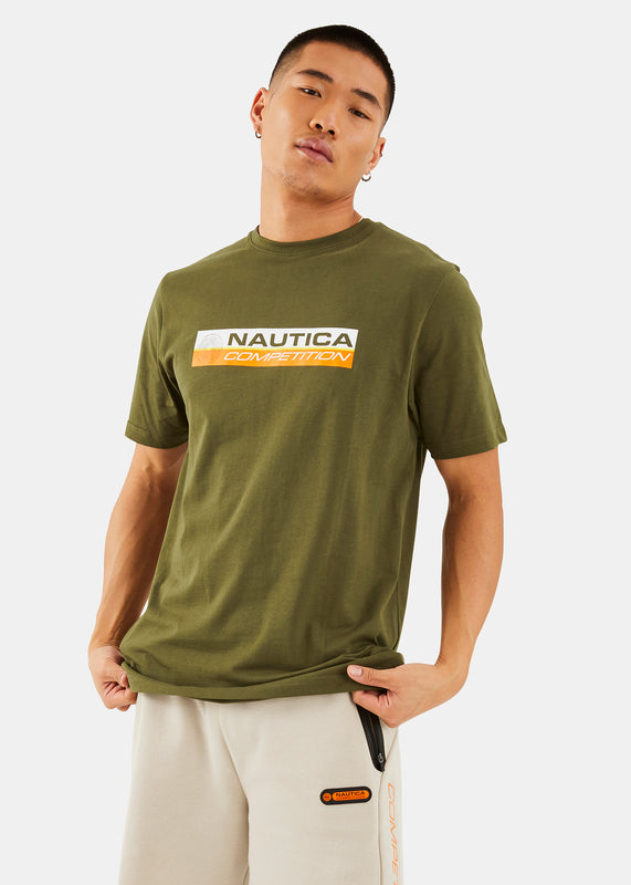 Nautica Competition Vance T-Shirt - Khaki - Front