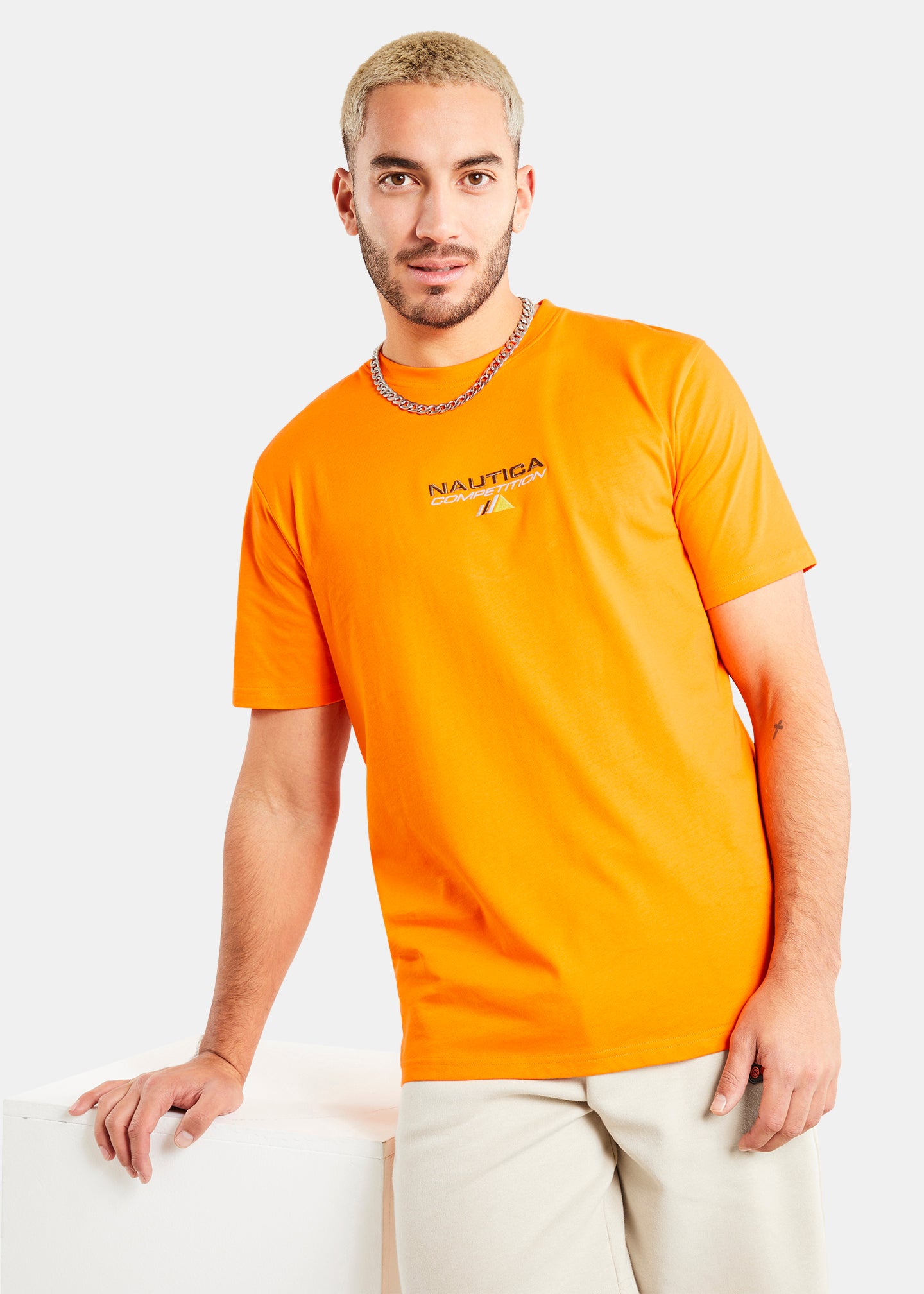 Nautica Competition Blaine T-Shirt - Neon Orange - Front