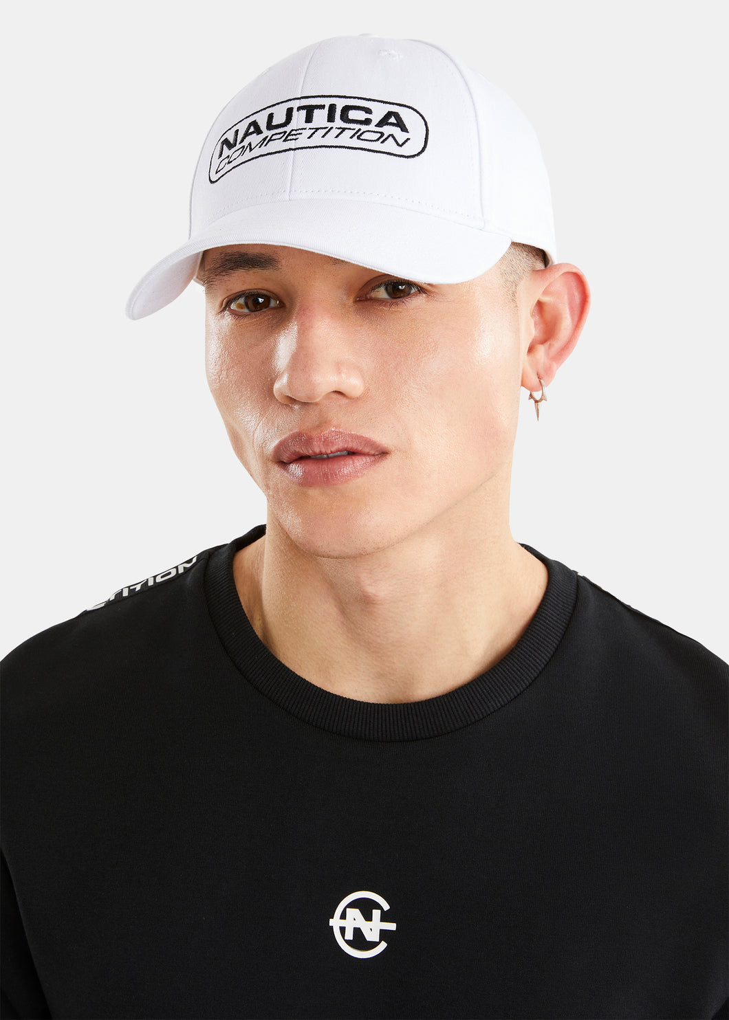 Nautica Competition Bambridge Snapback Cap - White - Front