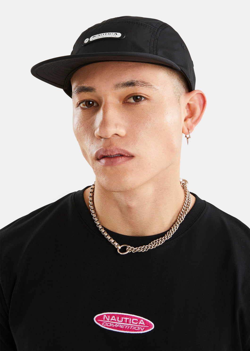 Nautica Competition Wooley Strapback Cap - Black - Front