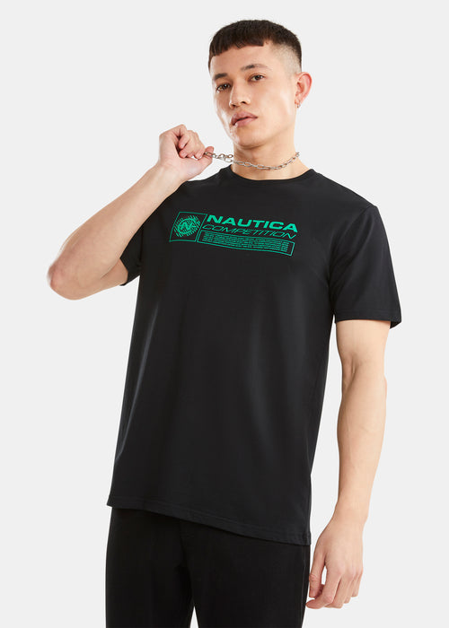 Nautica Competition Caremel T-Shirt- Black - Front