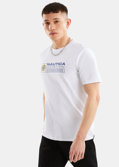 Nautica Competition Caremel T-Shirt - White - Front