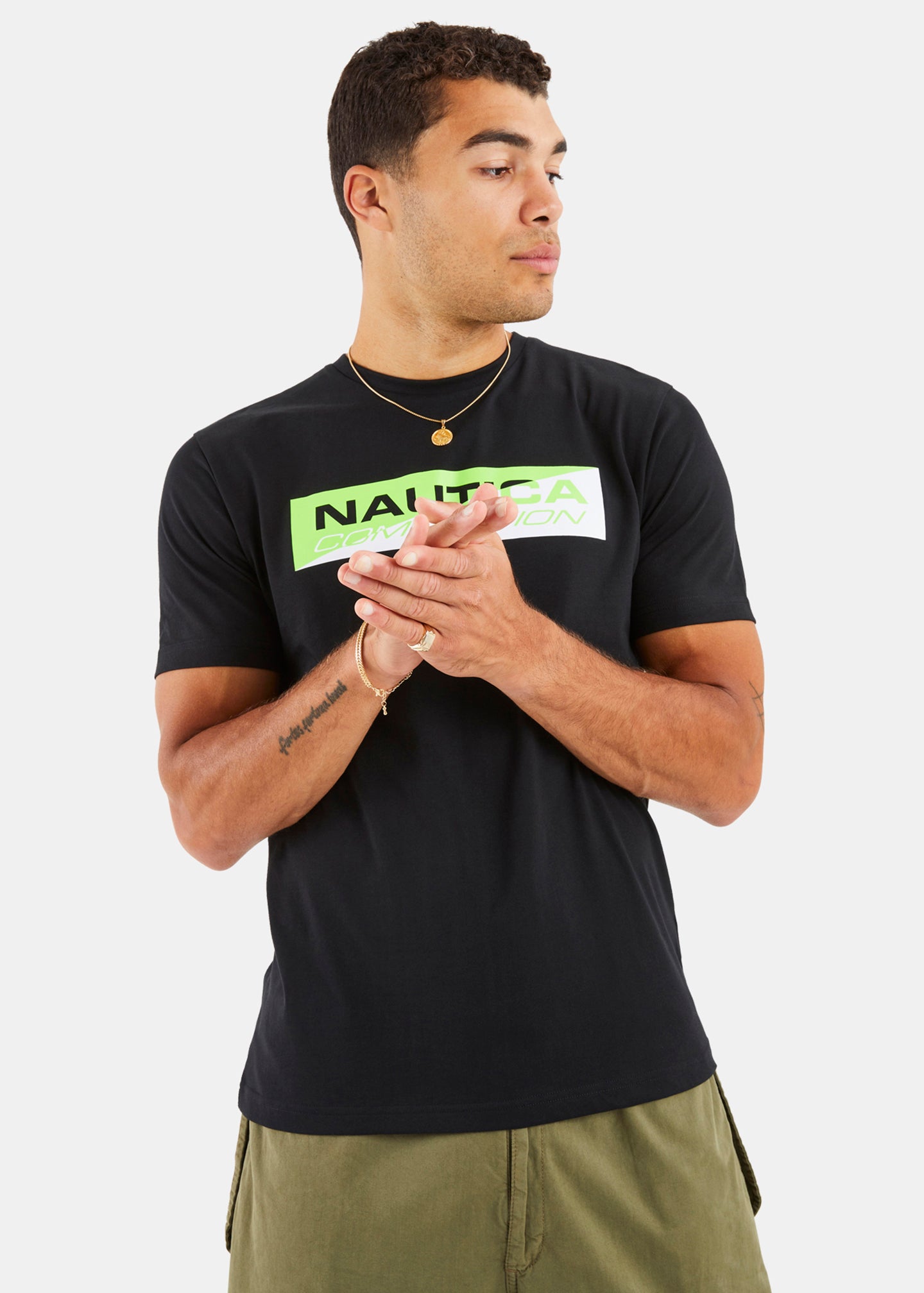 Nautica Competition Baffin T-Shirt - Black - Front
