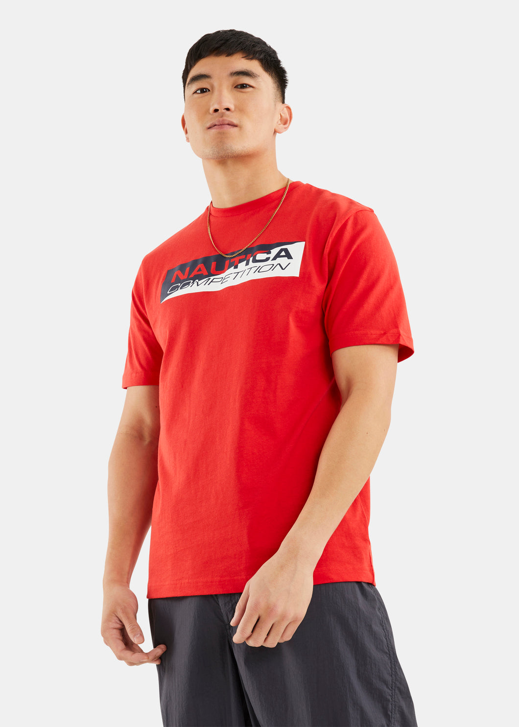 Nautica Competition Baffin T-Shirt - True Red - Front