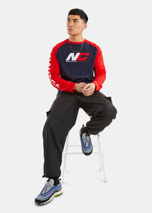 Nautica Competition Nicobar Long Sleeve T-Shirt - Dark Navy - Full Body