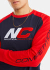Nautica Competition Nicobar Long Sleeve T-Shirt - Dark Navy - Detail