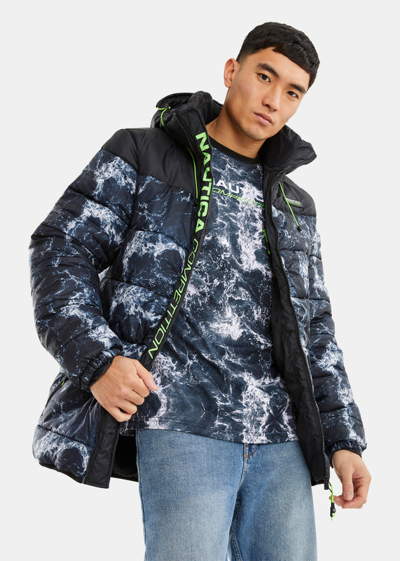Buy Nautica Black Hooded Puffer Jacket - Jackets for Men 1053112 | Myntra
