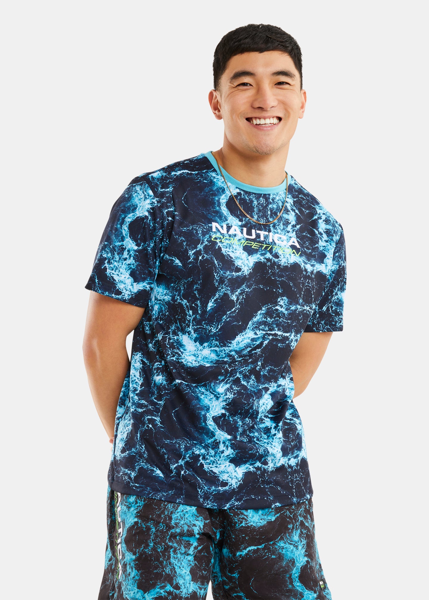 Nautica Competition Kai T-Shirt - Sea Blue - Front