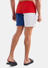 Cortes 4" Swim Short - Tartan Red