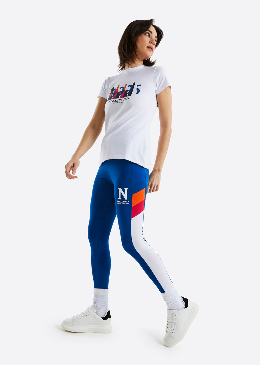 Nautica Competition Athletic Active Gym Running Women's Workout Leggings  Yoga Pants with Pockets 7/8 Length, Blue-white, Small : :  Clothing, Shoes & Accessories