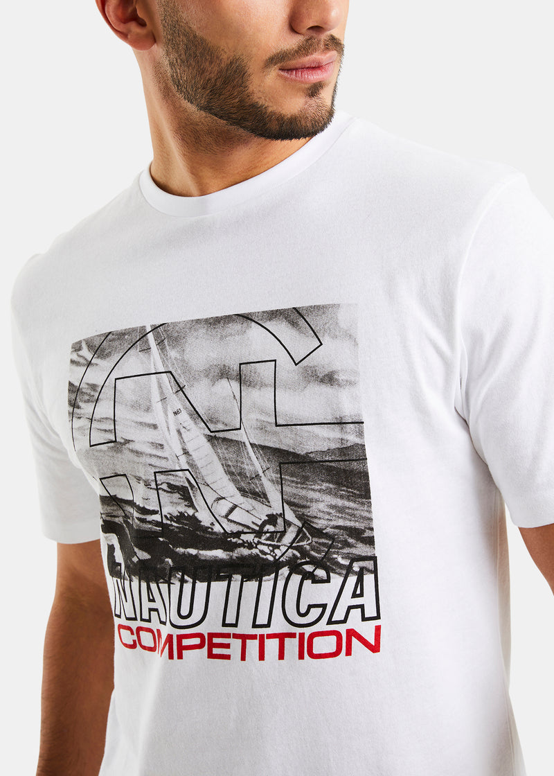 Nautica Competition Faxon T-Shirt - White - Detail