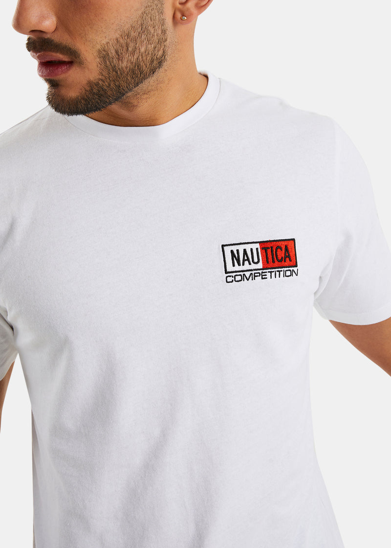 Nautica Competition Bruno T-Shirt - White - Detail