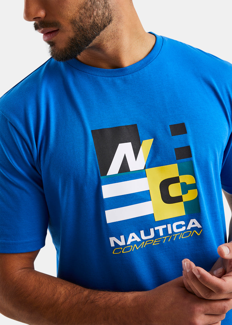 Nautica Competition St Vincent T-Shirt - Royal Blue - Detail