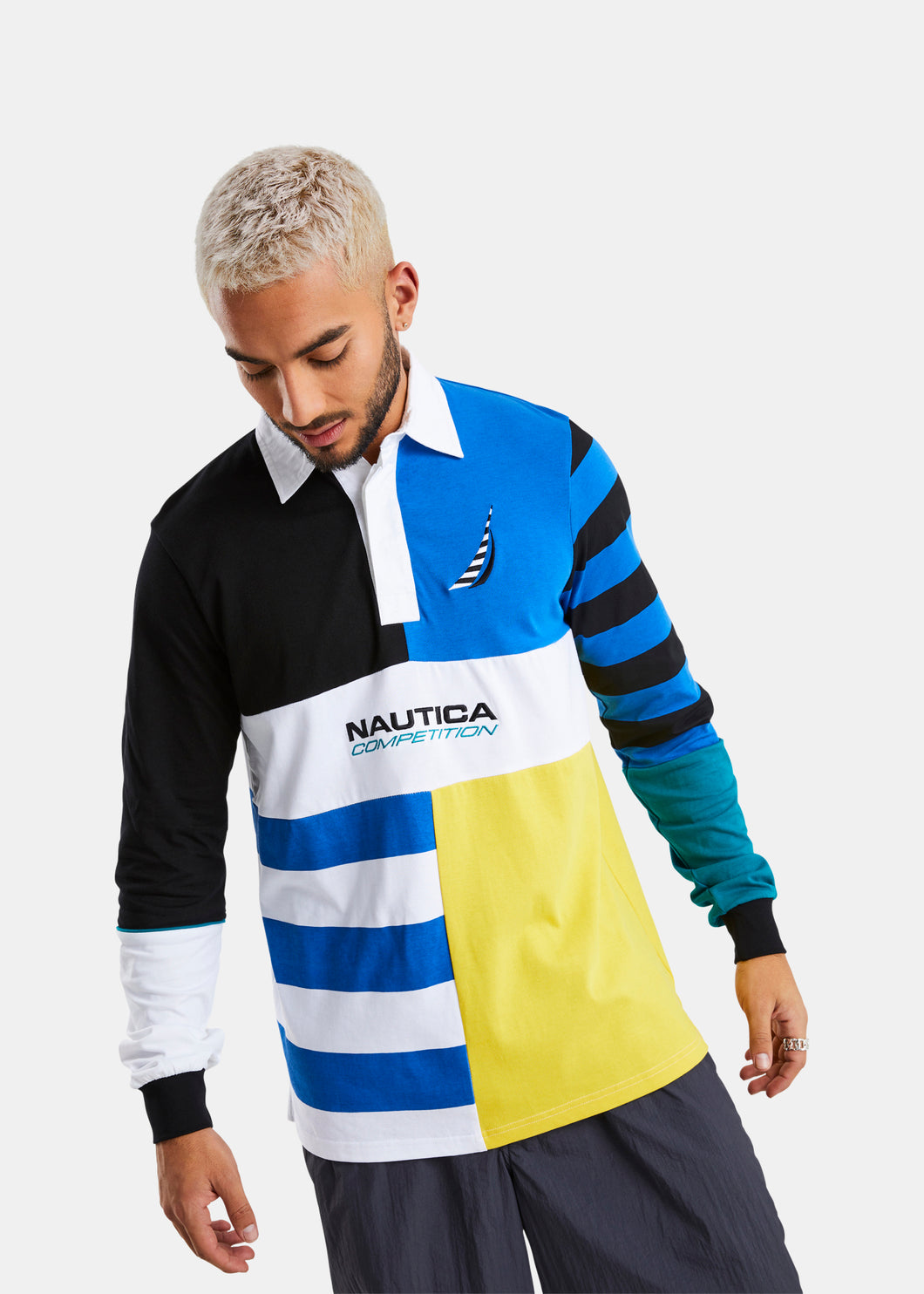 Nautica Competition Riga Rugby Shirt - Multi - Front