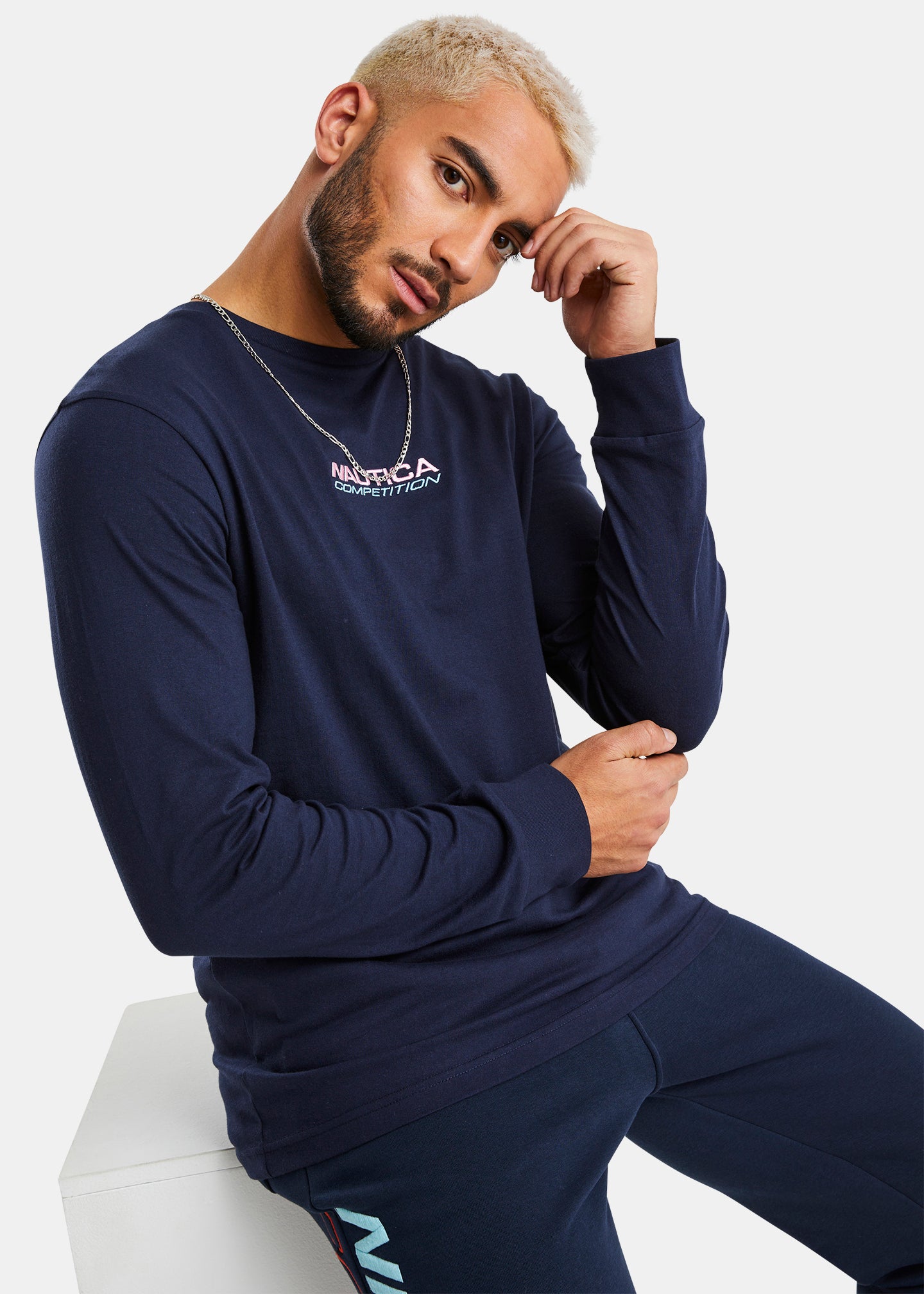 Nautica Competition Laconia LS T-Shirt - Dark Navy - Front
