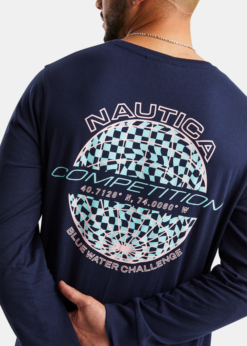 Nautica Competition Laconia LS T-Shirt - Dark Navy - Detail