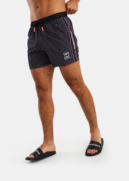 Nautica Competition Delaware 4" Swim Short - Black - Front