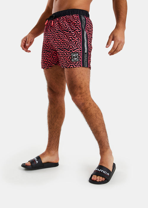 Nautica Competition Delaware 4" Swim Short - Dark Neon Pink - Front