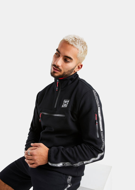 Nautica Competition Galveston 1/4 Zip Top - Black - Front